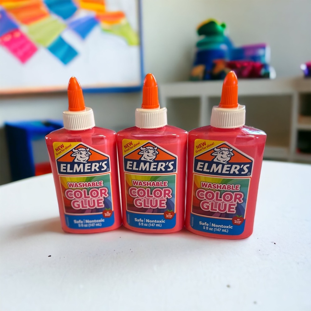 New 3 Bottles of Elmer’s Pink Washable Glue